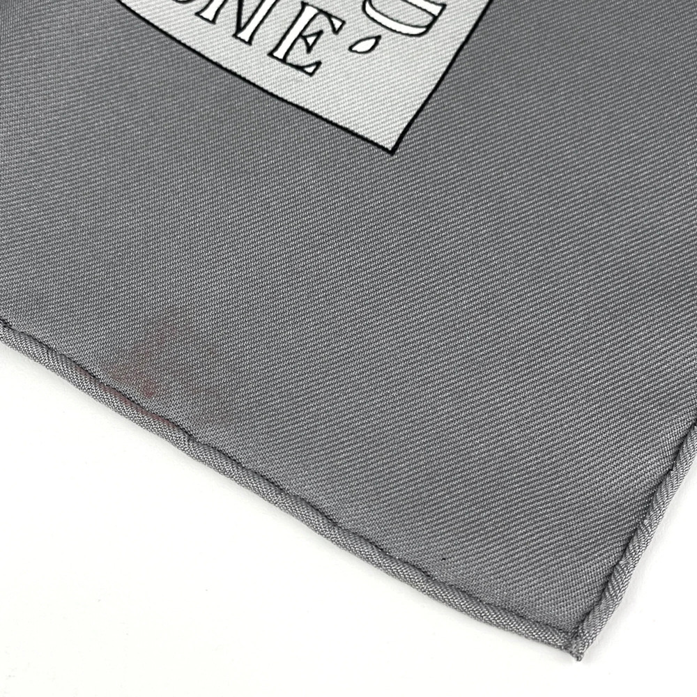 HERMES Gray Silk Scarf - Picture 3 of 4